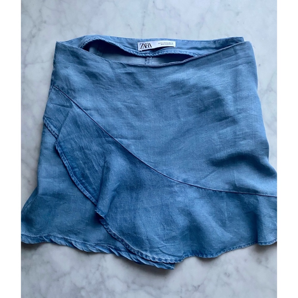 Zara Blue Denim Skort
